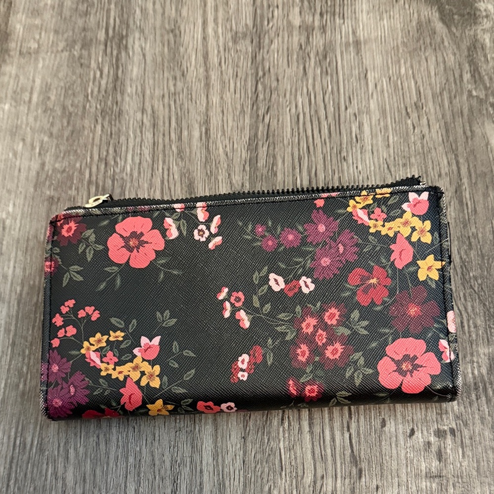 Apt. 9 Black and Pink Floral Shoulder Bag and Wallet - Picture 13 of 16